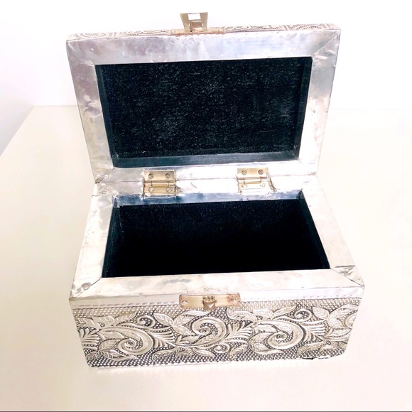 REDUCED‼️Vintage Silver Metal Handmade Forged Chest - Picture 2 of 6